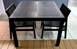 KLEEK OUTDOOR DINING SETTING IN ALL BLACK